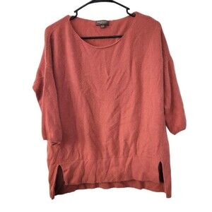 Repeat Cashmere Oversized Drop Shoulder Mauve Pink Sweater Size XS